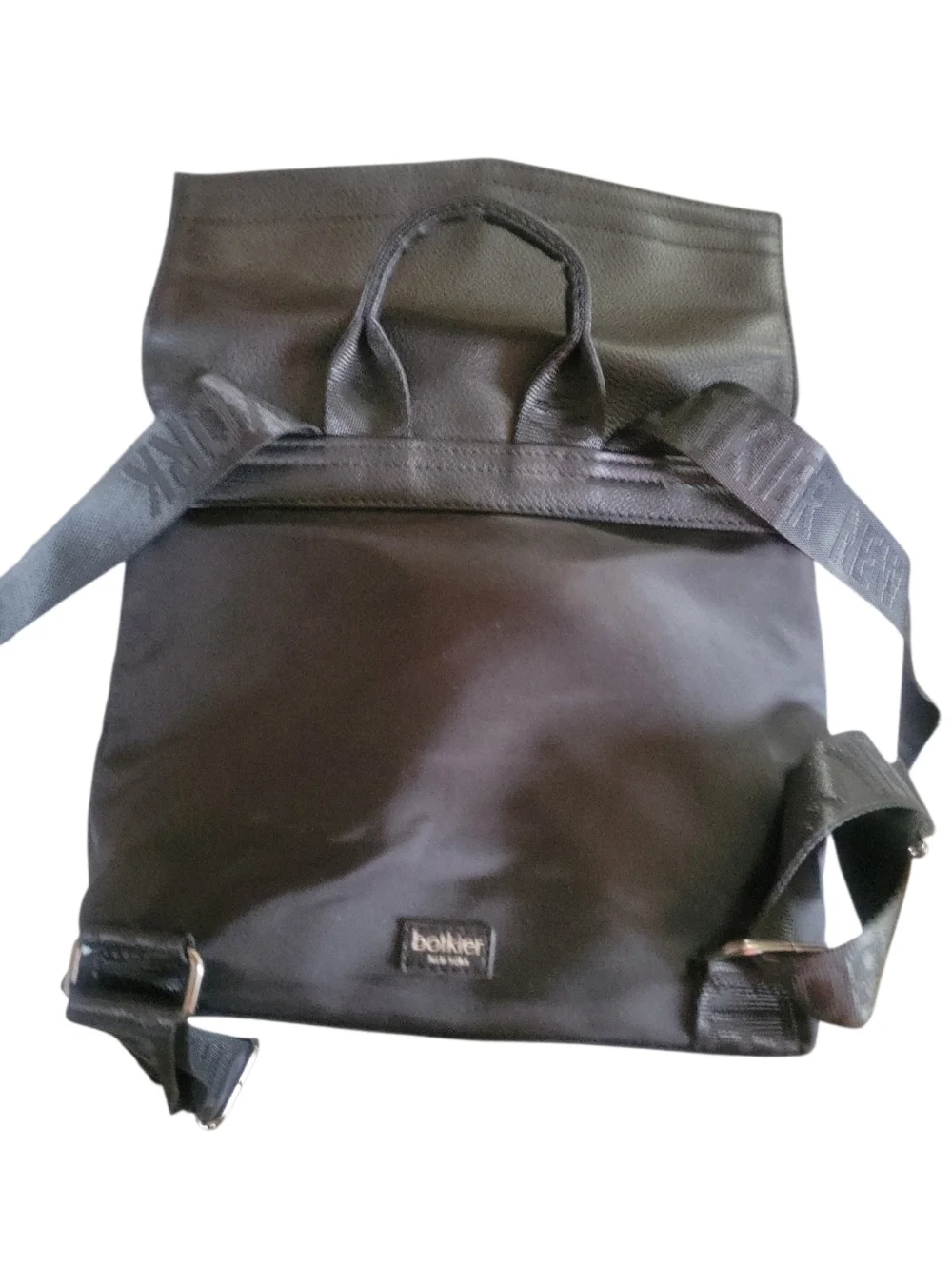 Botkier NY Black Mini Trigger Nylon and Faux Leather Top-Handle  Backpack